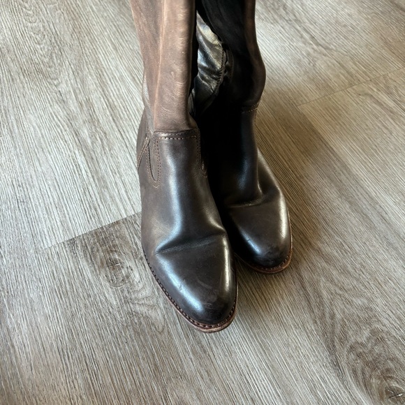 Frye Tall Leather Riding Zip Up Boots Equestrian Womens - Picture 2 of 10